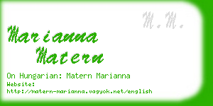 marianna matern business card